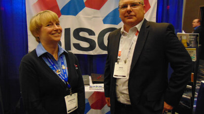 Jennifer Campe, left, and Greg Kuhfuss of Bisco Dental Products.