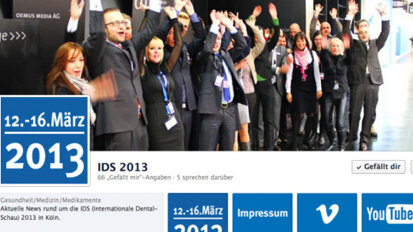 See you in Cologne! Facebook-Fanseite zur IDS 2013 See you in Cologne! Facebook-Fanseite zur IDS 2013