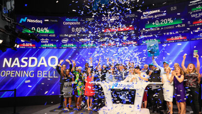 Dr. Bernard Fialkoff rings NASDAQ opening bell