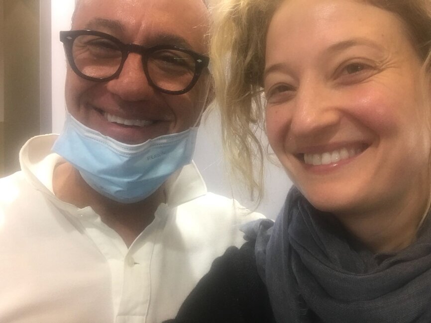 Alba Rohrwacher at the Studio Associato Alteri with Dr Massimo Alteri.