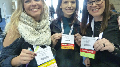 From left, ‘Tradeshow Diva,’ ‘Body by Bacon’ and ‘Somebody.’ (Photo: Robert Selleck/Dental Tribune America)