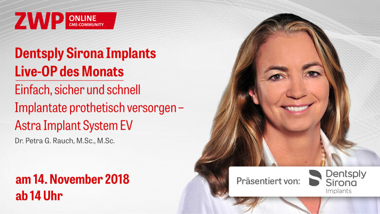 Am 14. November: Dentsply Sirona Implants Live-OP