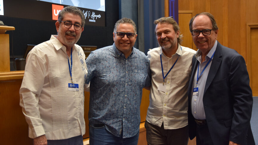 From left: Dr David E. Jaramillo, Dr Freddy Belliard, Prof. Matthias Zehnder and Steve Jones. 