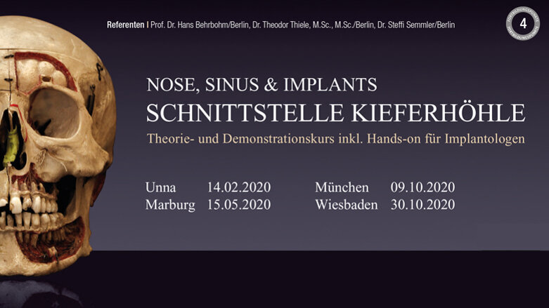 Schnittstelle Kieferhöhle – neue Humanpräparate-Kurse in 2020