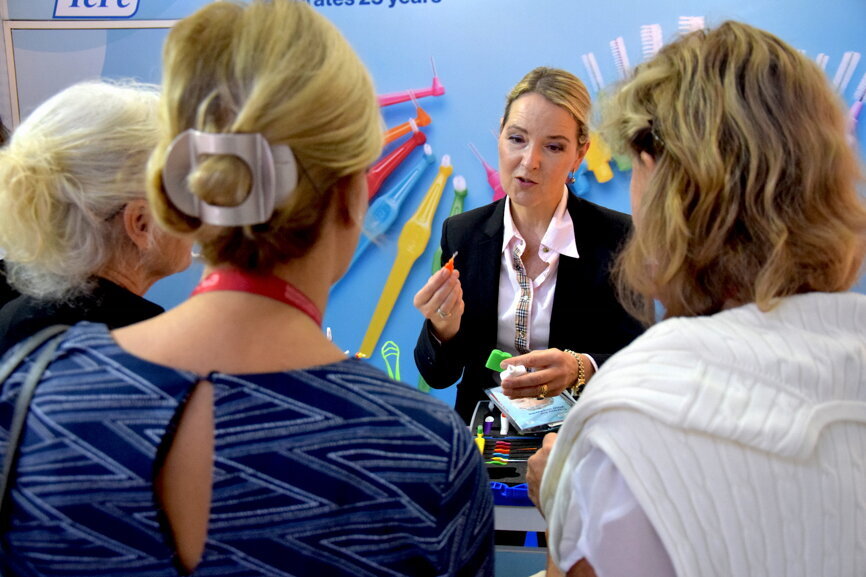 TePe booth at EAO Vienna (Photograph: Monique Mehler, DTI)