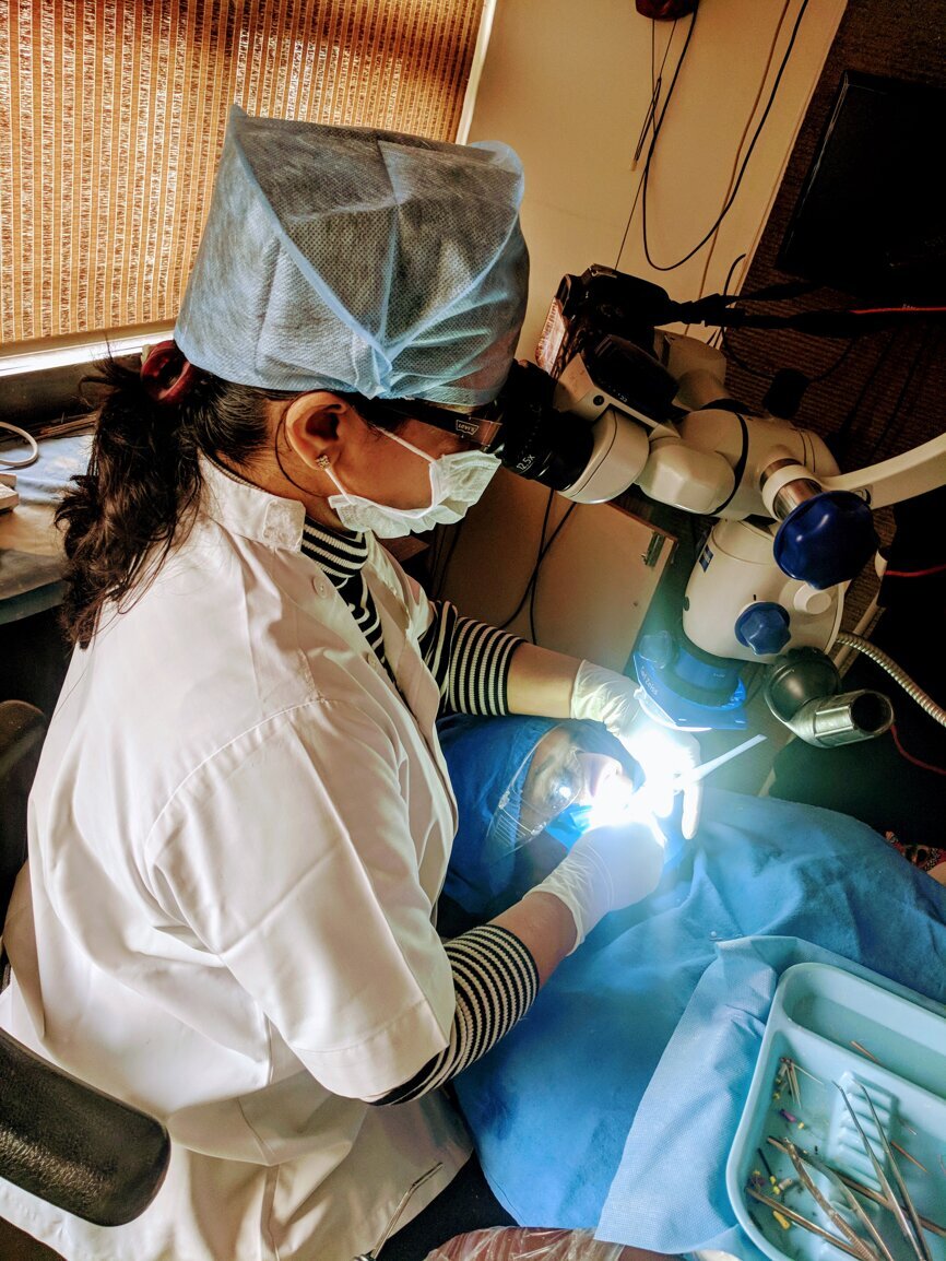 Ergonomics with Microscope