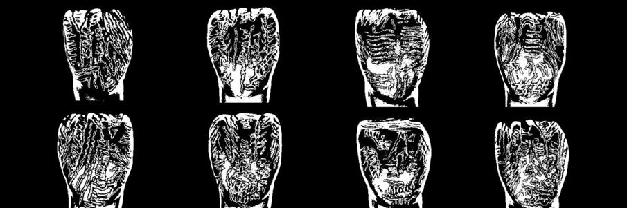 Fig. 2 - Denti della stessa forma e della stessa consistenza hanno molteplici aspetti. Le superfici concave e convesse del dente accoppiate a linee di diversa direzione consentono diverse combinazioni della texture desiderata.
