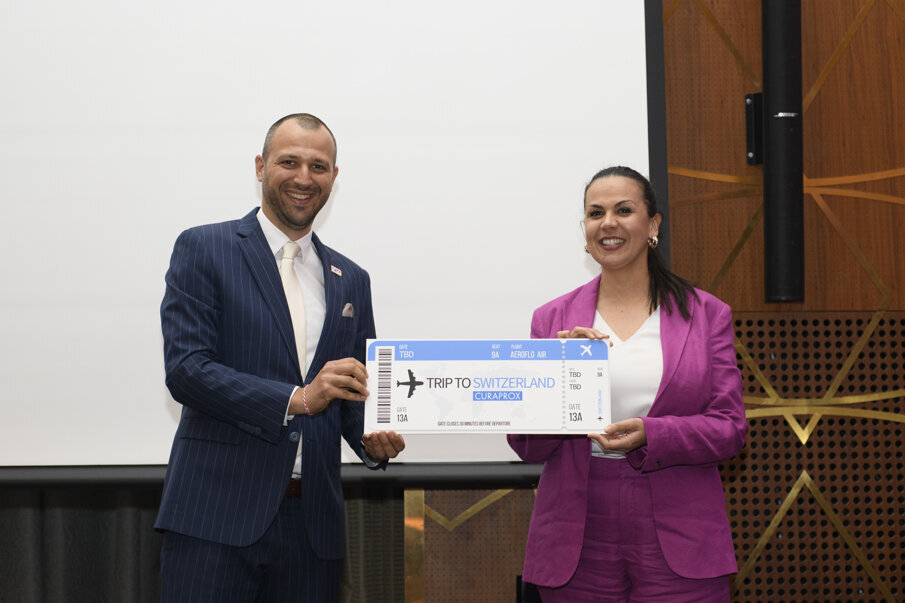Dr Mira Plazinic won a complimentary trip to Switzerland supported by Curaprox