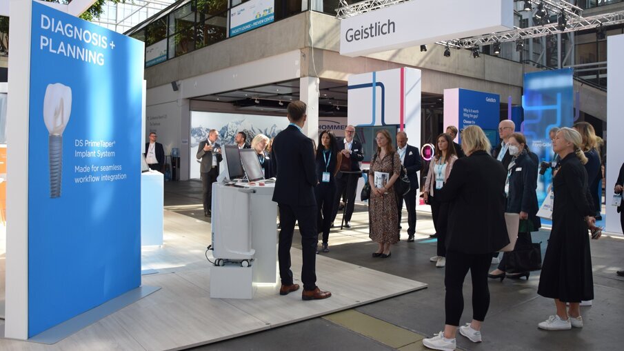 Dentsply Sirona booth tour. 