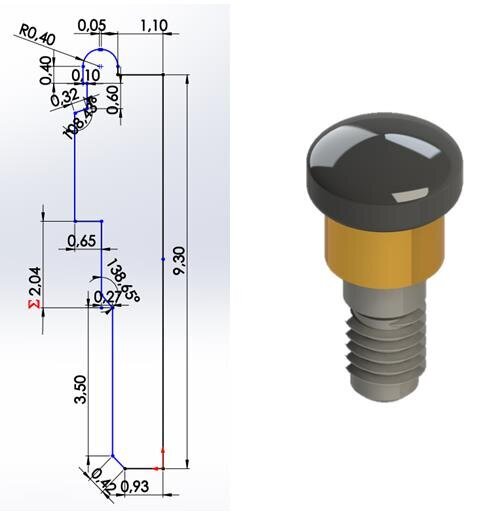 Fig. 1c - 2D Sketch and Rendering, Locator.