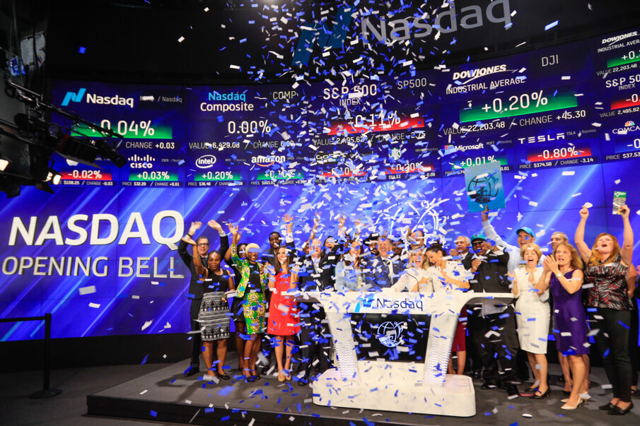 Dr. Bernard Fialkoff rings NASDAQ opening bell on Sept. 15, 2017.  (Photo: © Copyright 2016, Nasdaq and available for re-publication by the news media only. Any commercial use is strictly prohibited without the prior written consent of The Nasdaq Stock Market, Inc.)