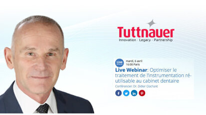 Live Webinar : Optimiser le traitement de l’instrumentation ré-utilisable au cabinet dentaire