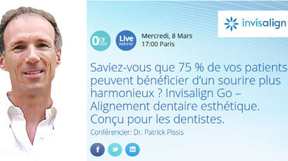 Saviez-vous que 75 % de vos patients peuvent bénéficier d'un sourire plus harmonieux ? Invisalign Go – Alignement dentaire esthétique. Conçu pour les dentistes