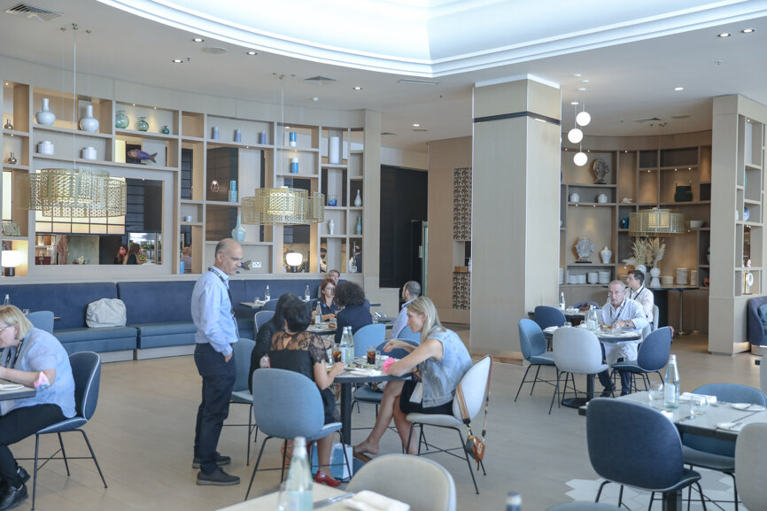  Lunch in one of the Hilton Malta hotel restaurant. 