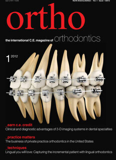 Ortho C.E. (Archived) No. 1, 2012 Ortho C.E. (Archived) No. 1, 2012