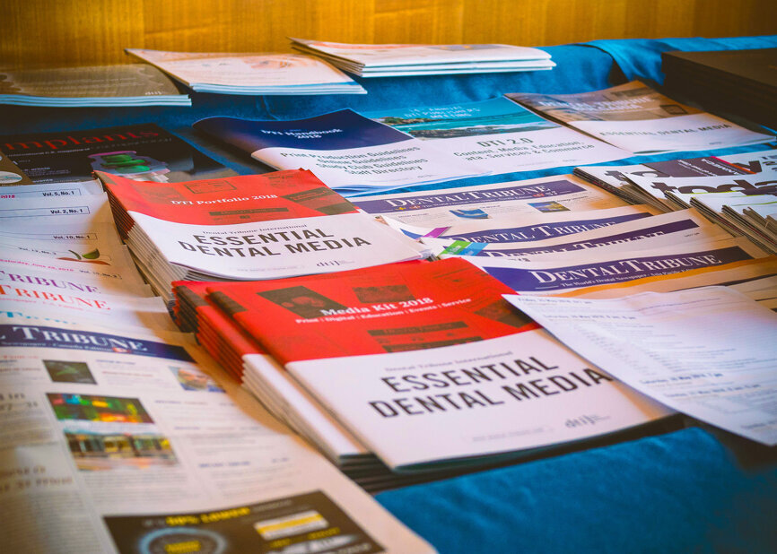 The DTI print portfolio consists of newspapers and magazines in 25 languages. (Photograph: Tom Carvalho, DTI)