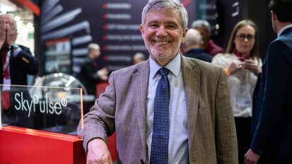 Fotona’s CEO Dr Matjaž Lukač at the company’s IDS booth. (Photograph: Robert Strehler, DTI)