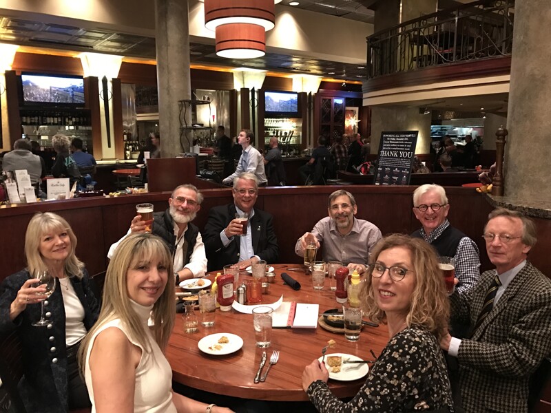 Pranzo a Denver per celebrare la mia imminente nomina a Deputy Registrar, insieme ai miei più cari amici.