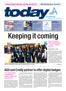 today AGD Annual Meeting & Exhibits San Francisco June 20, 2015 today AGD Annual Meeting & Exhibits San Francisco June 20, 2015