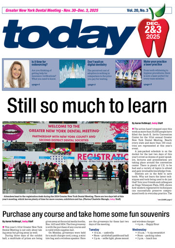 today Greater New York Dental Meeting Dec. 2 & 3, 2025