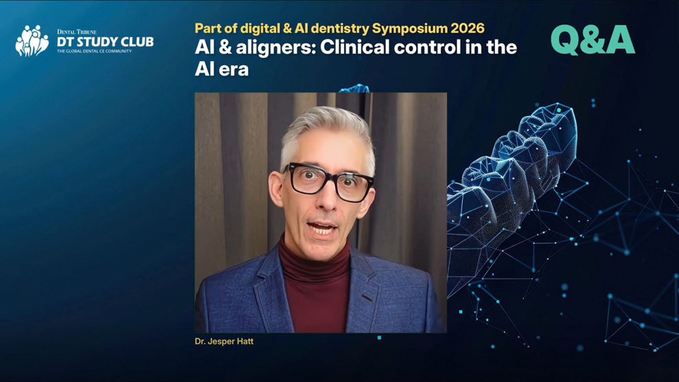 In his presentation, Dr Jesper Hatt focused on the role of artificial intelligence in aligner therapy. 