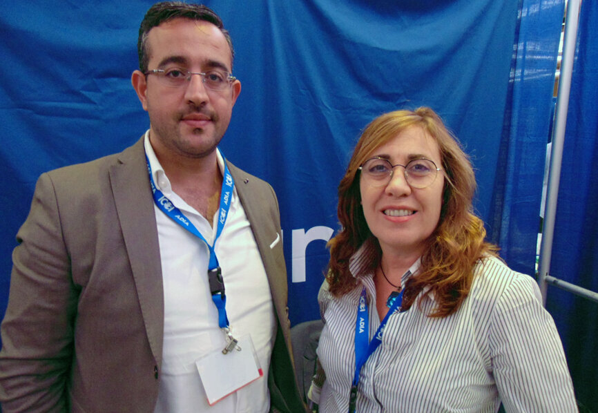 Dr. Mohamad Zahalka, left, and Laura Landau of Darby Dental. (Photo: Fred Michmershuizen/DTA)