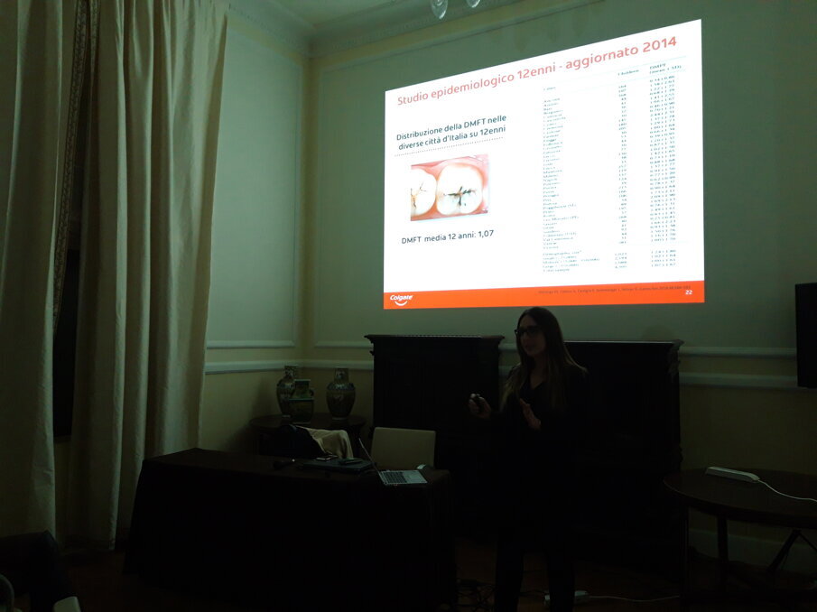 Sara Saponara durante il workshop della Colgate