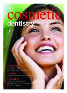 cosmetic dentistry international No. 2, 2012 cosmetic dentistry international No. 2, 2012