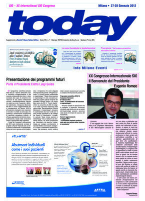 today SIO Milan 2012 today SIO Milan 2012