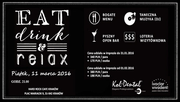 Po godzinach na targach Krakdent – „EAT, DRINK & RELAX”