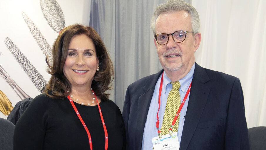 Lisa Hull, left, and Bill Turner have a lot to offer you at the Shofu booth, including the Beautifil II LS composite and the EyeSpecial C-3 digital camera that was designed specifically for dentists.