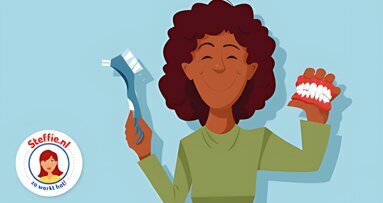 Steffie helpt verstandelijk beperkte mensen met kunstgebit