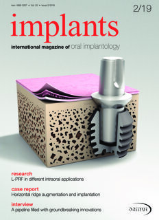 implants international No. 2, 2019 implants international No. 2, 2019