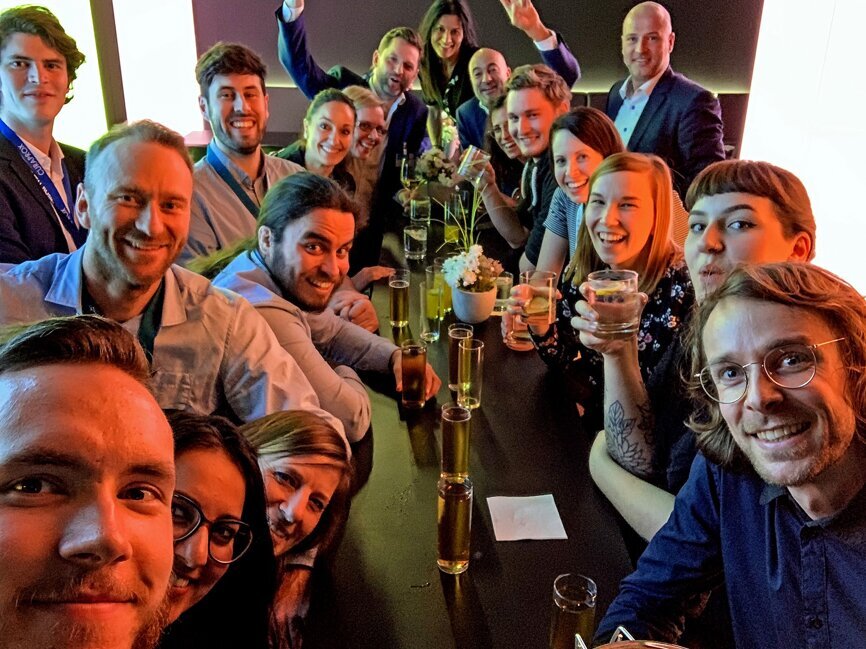 The DTI crew at IDS is happy to have had a successful week. (Photograph: Tom Carvalho, DTI)