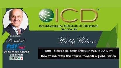 President FDI stresses for unity among dental community towards a global vision