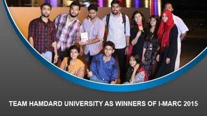 Team Hamdard University as Winners of I-MARC 2015
