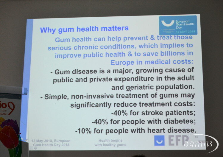 A handy slide on why gum health matters.