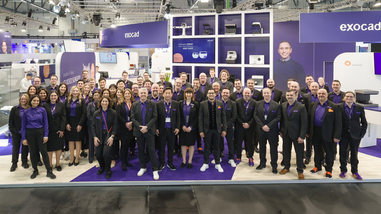 The exocad team will welcome visitors to an open and freely accessible stand.