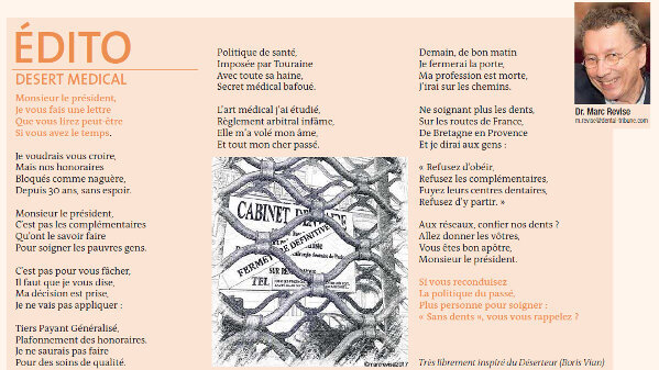 Le dernier éditorial du docteur Marc Revise