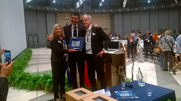 Lorenzo Vanini e il composito co-protagonisti al convegno decennale di Micerium a Villa Erba