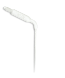 Fig. 3 - Punta sonica in polietilene (Eddy) usata per l’attivazione intracanalare degli irriganti.