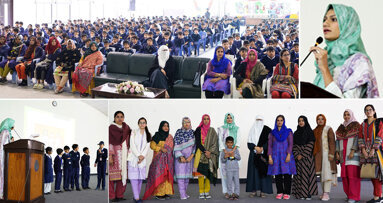 Oral hygiene lecture at Bahria College Karsaz