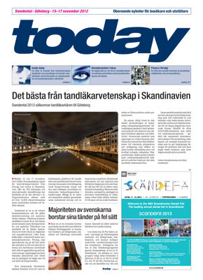 today Swedental Göteborg 2012 today Swedental Göteborg 2012