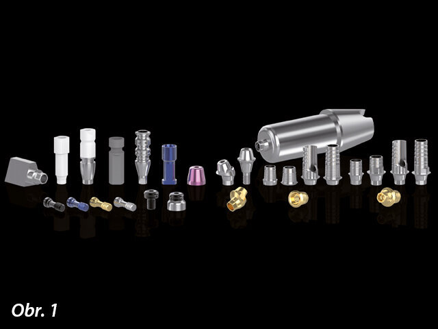 Široký sortiment abutmentů společnosti Zirkonzahn, které jsou k dispozici pro více než 140 systémů implantátů.