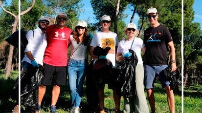 Voluntariado de limpieza en la Casa de Campo de Madrid