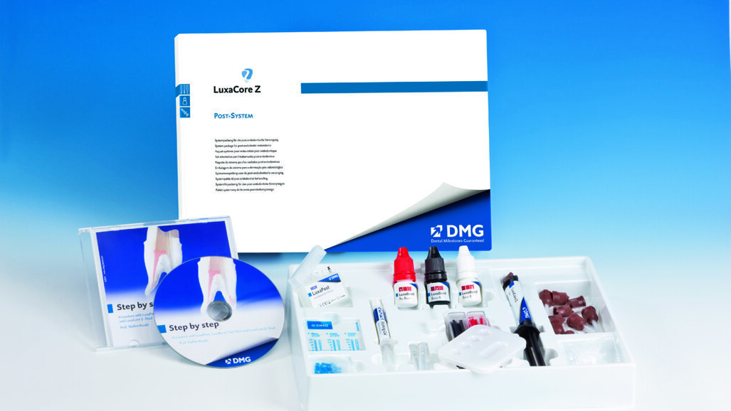 Αποκατάσταση με LuxaPost, LuxaBond-Total Etch και  LuxaCore Z-Dual ενός βαθιά τερηδονισμένου δοντιού, μετά την ενδοδοντική θεραπεία.