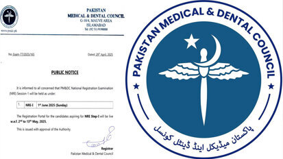 PMDC NRE-I 2025: Essential registration details for BDS students