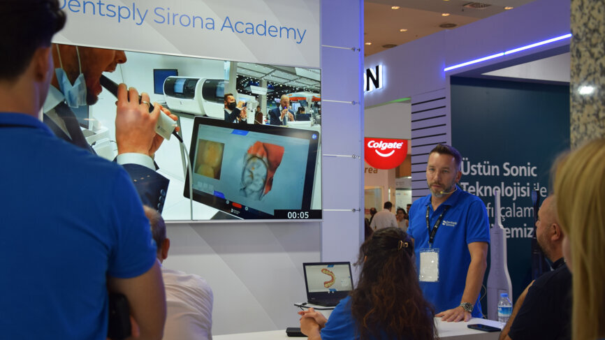 Dentsply Sirona booth.