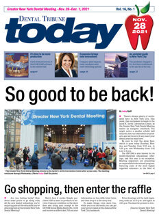 today Greater New York Dental Meeting Nov. 28, 2021 today Greater New York Dental Meeting Nov. 28, 2021