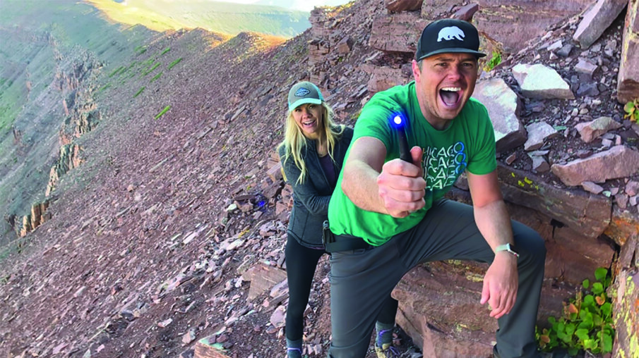 Brown and Loyola hear the VALO Grand curing light's BEEP. The LED of the VALO curing light firing up after a trip to space and 126 days in the elements.